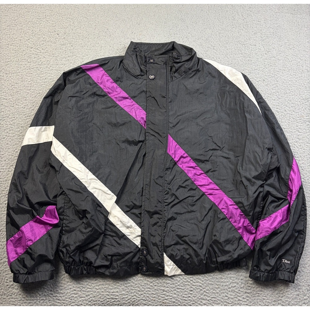 VTG Christian Dior Monsieur 90s Track Jacket Retro Designer Windbreaker Mens XL